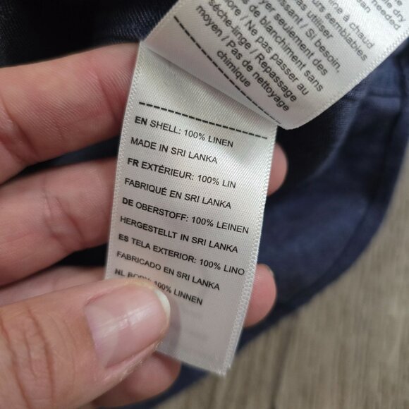 Untuckit Mens Cameron Navy size XX-Large Linen Short Sleeve button up shirt - Picture 6 of 7